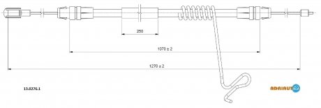 Трос зупиночних гальм AD13.0276.1 ADRIAUTO 1302761 (фото 1)