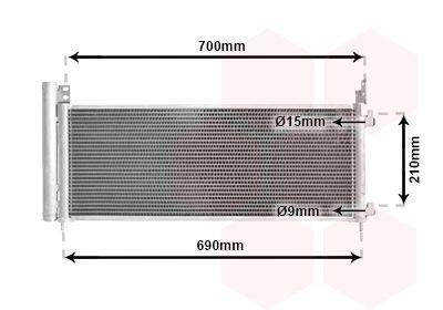 Радиатор кондиціонера Van Wezel 53015708 (фото 1)