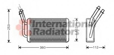Радиатор пічки Van Wezel 18006316 (фото 1)