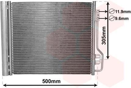 Радиатор кондиціонера Van Wezel 29005013 (фото 1)