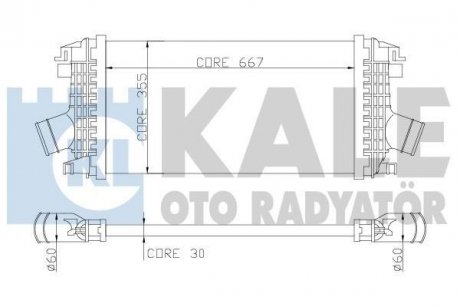 Интеркулер Chevrolet Cruze, Orlando, Opel Astra J, Astra J Gtc KALE OTO KALE OTO RADYATOR 344900 (фото 1)