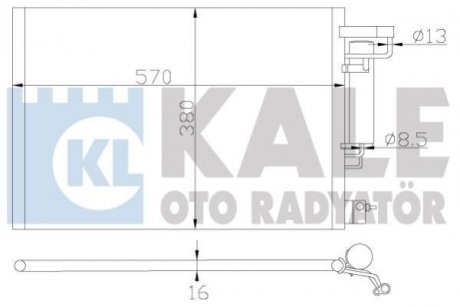 Радіатор кондиціонера Ford Fiesta VI Condenser KALE OTO RADYATOR 342870 (фото 1)